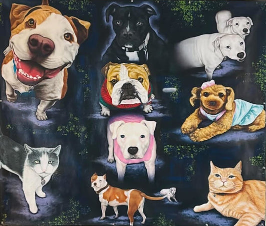 RETRATO DE MÚLTIPLES MASCOTAS