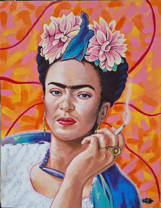FRIDA CON CIGARRO